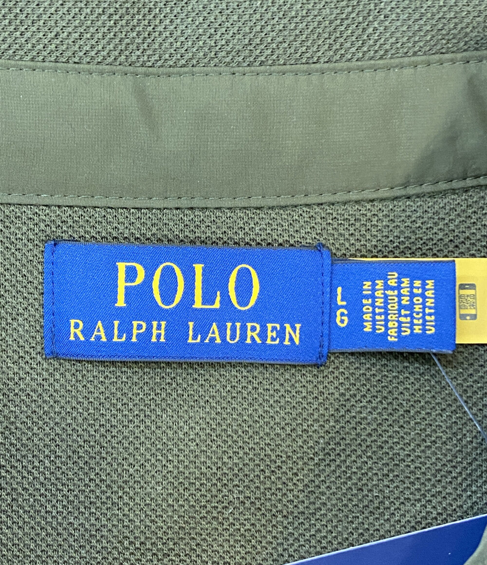 美品 RALPH LAUREN シャツジャケット キルティング ニット切替 オリーブ メンズ SIZE L ラルフローレン