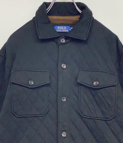 美品 RALPH LAUREN シャツジャケット キルティング ブラック メンズ SIZE M ラルフローレン