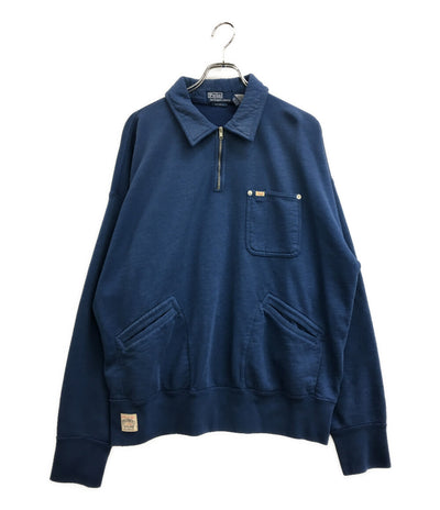 美品 RALPH LAUREN スウェットシャツ POLO COUNTRY ハーフジップ メンズ SIZE L ラルフローレン