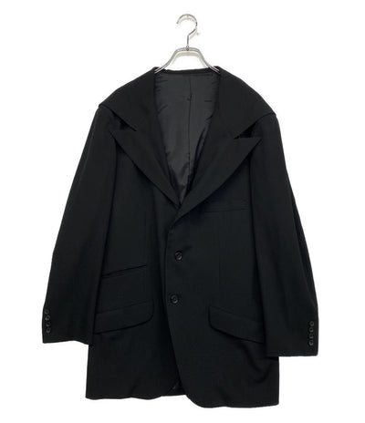 ヨウジヤマモトプールオム ウールギャバフードジャケット 22aw HE-J31-100 メンズ SIZE 3 Yohji Yamamoto POUR HOMME