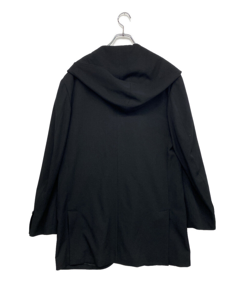 ヨウジヤマモトプールオム ウールギャバフードジャケット 22aw HE-J31-100 メンズ SIZE 3 Yohji Yamamoto POUR HOMME