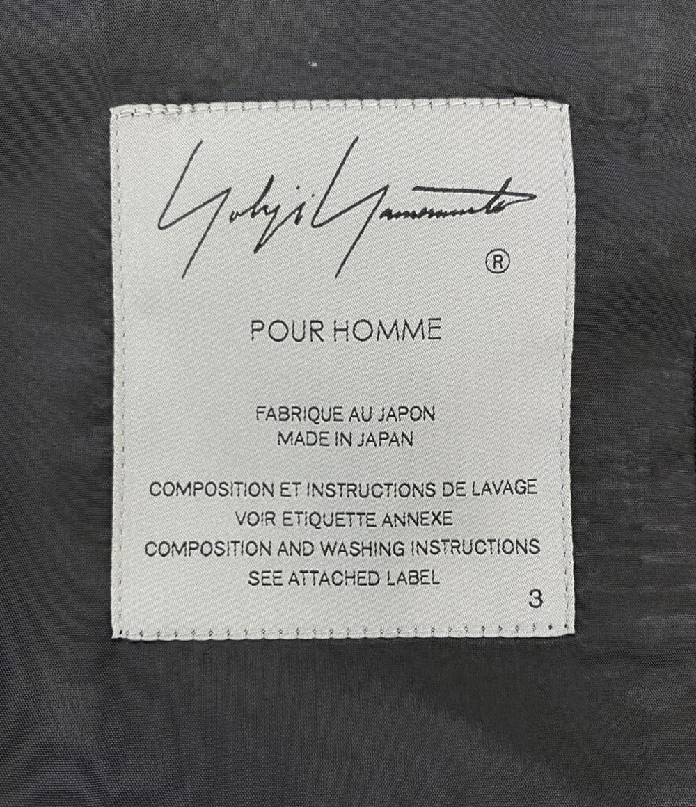 ヨウジヤマモトプールオム ウールギャバフードジャケット 22aw HE-J31-100 メンズ SIZE 3 Yohji Yamamoto POUR HOMME
