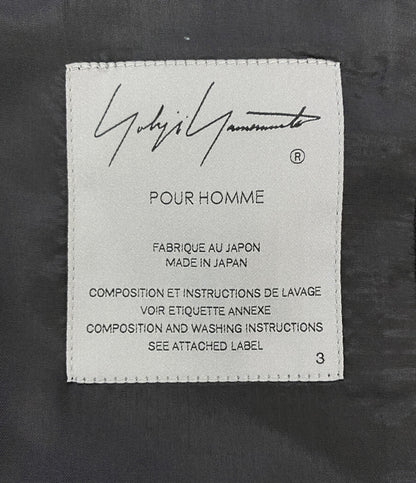 ヨウジヤマモトプールオム ウールギャバフードジャケット 22aw HE-J31-100 メンズ SIZE 3 Yohji Yamamoto POUR HOMME