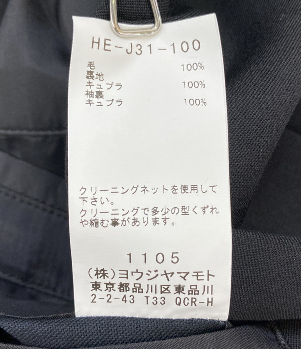 ヨウジヤマモトプールオム ウールギャバフードジャケット 22aw HE-J31-100 メンズ SIZE 3 Yohji Yamamoto POUR HOMME