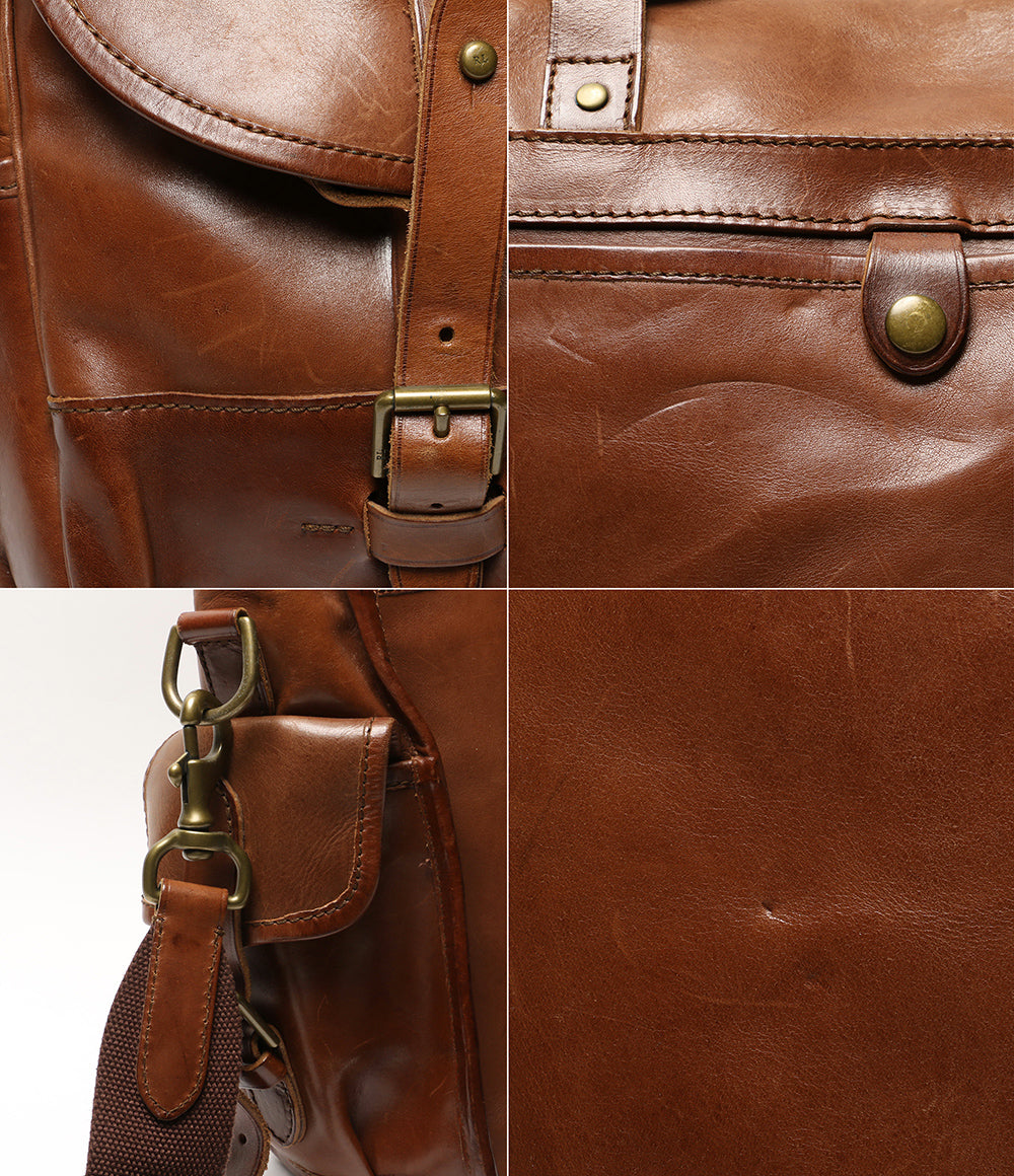 POLO RALPH LAUREN ショルダーバッグ 90s オリジナル MCMLXVII レザー 2WAY メンズ ポロ・ラルフローレン