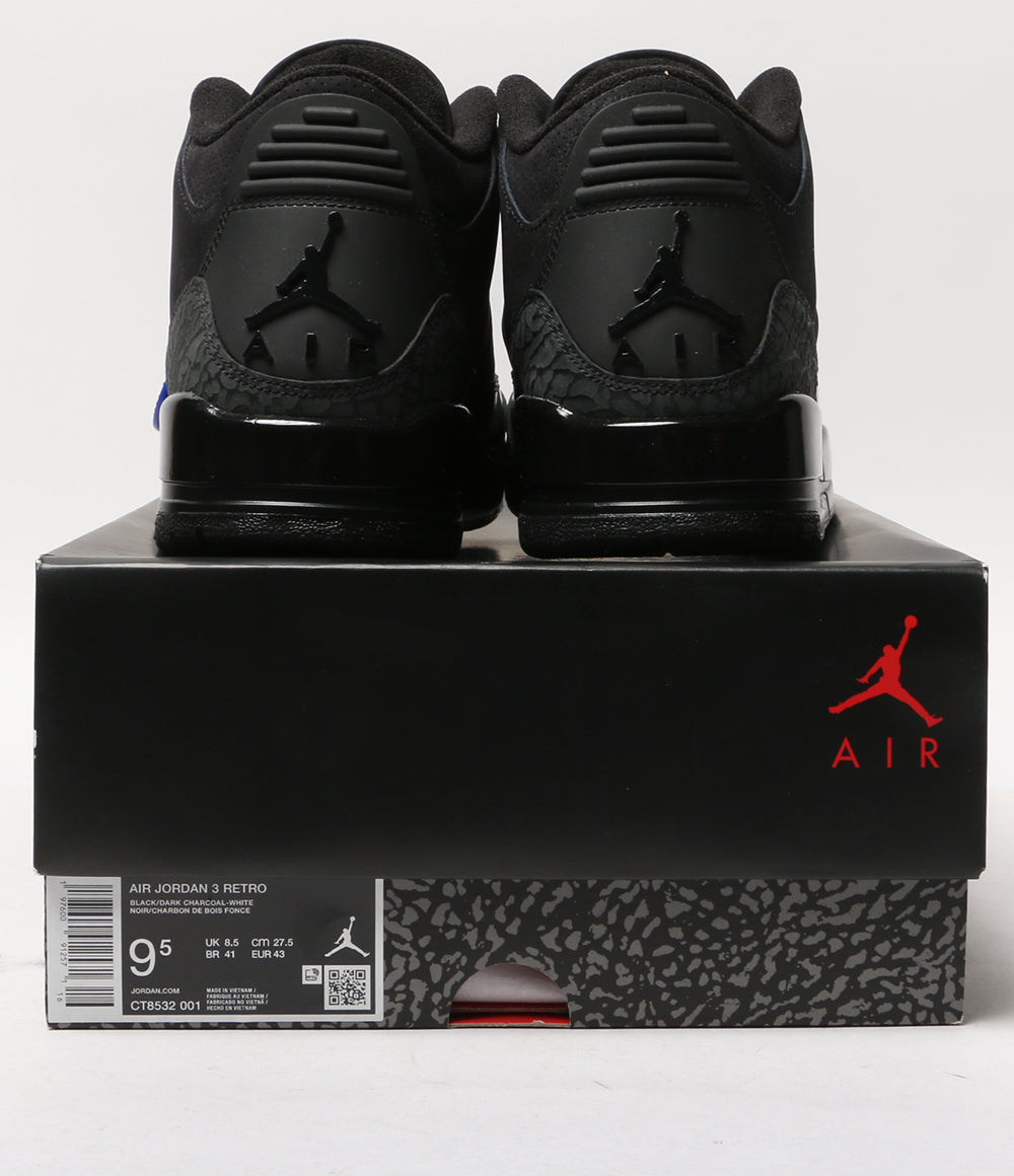ナイキ 美品 スニーカー エア ジョーダン3 Black Cat 2025 CT8532-001 メンズ SIZE 27.5cm NIKE