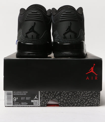 ナイキ 美品 スニーカー エア ジョーダン3 Black Cat 2025 CT8532-001 メンズ SIZE 27.5cm NIKE