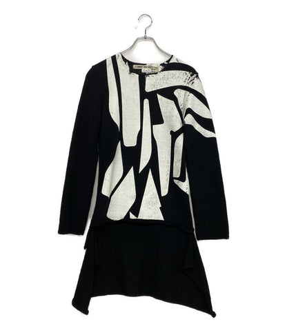 コムデギャルソン 長袖ニット ペイント加工 2022AW GJ-N009 レディース SIZE S COMME des GARCONS