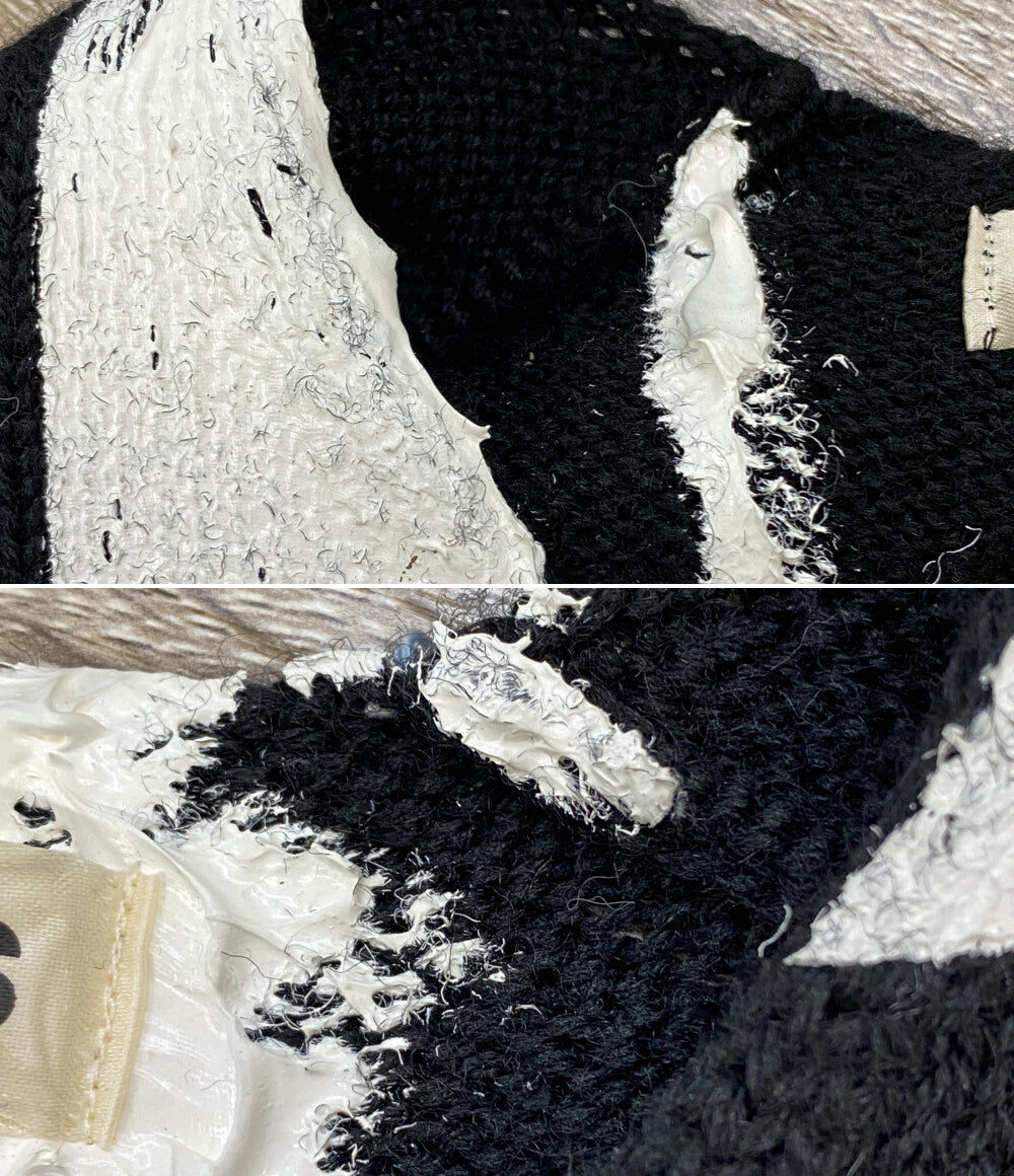 コムデギャルソン 長袖ニット ペイント加工 2022AW GJ-N009 レディース SIZE S COMME des GARCONS