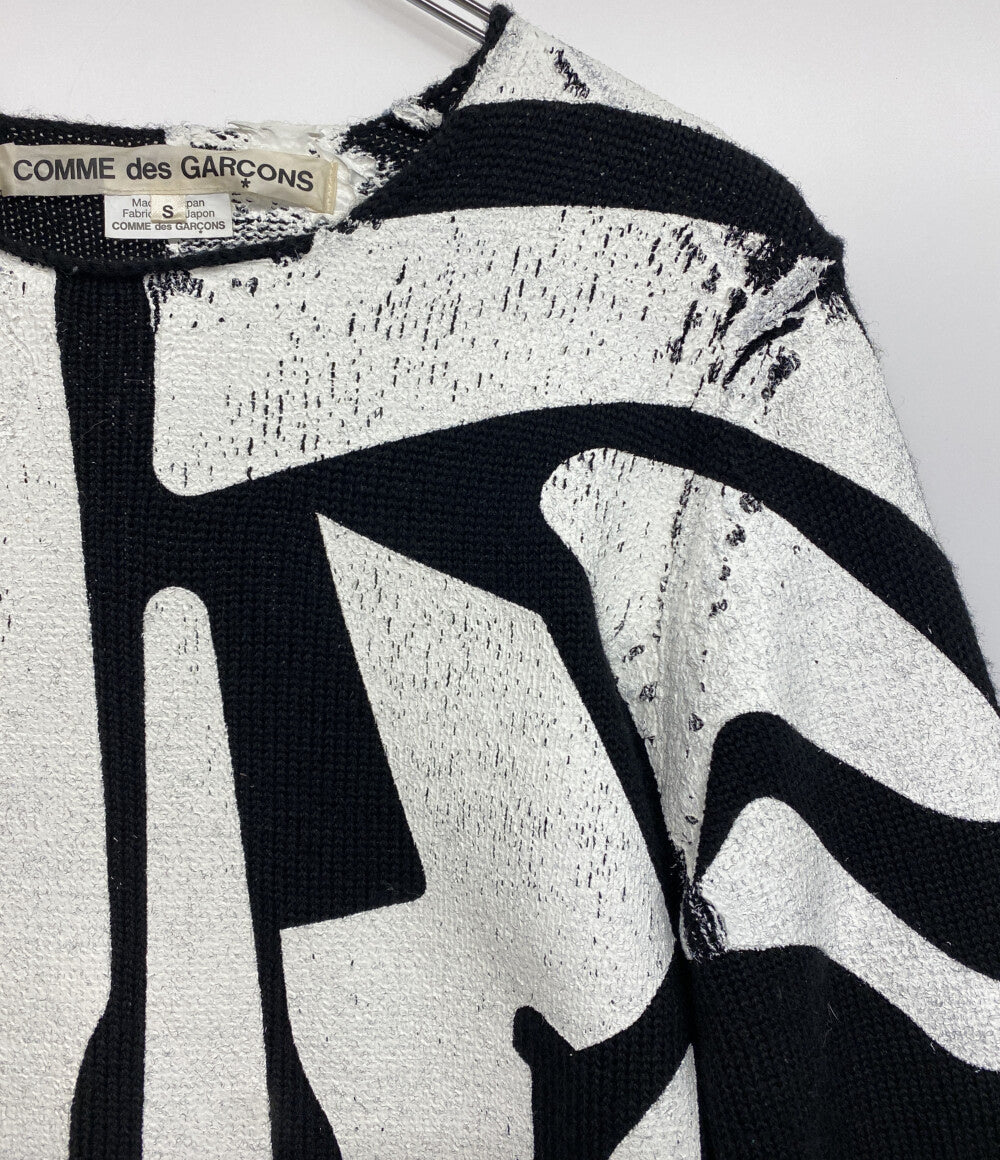 コムデギャルソン 長袖ニット ペイント加工 2022AW GJ-N009 レディース SIZE S COMME des GARCONS