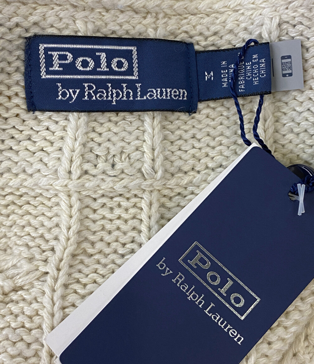 ポロ・ラルフローレン 美品 ニット エンブロイダリー コットンブレンド クリケット メンズ SIZE M POLO RALPH LAUREN