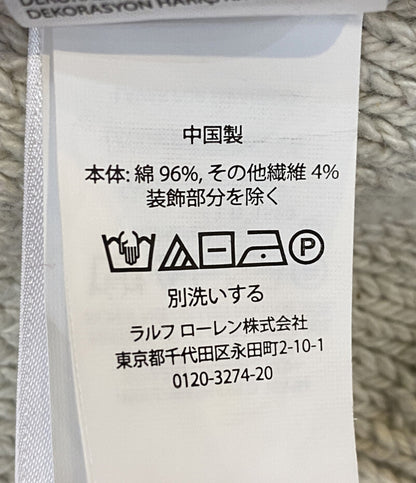 ポロ・ラルフローレン 美品 パッチワーク コットンカーディガン ナチュラル メンズ SIZE L POLO RALPH LAUREN