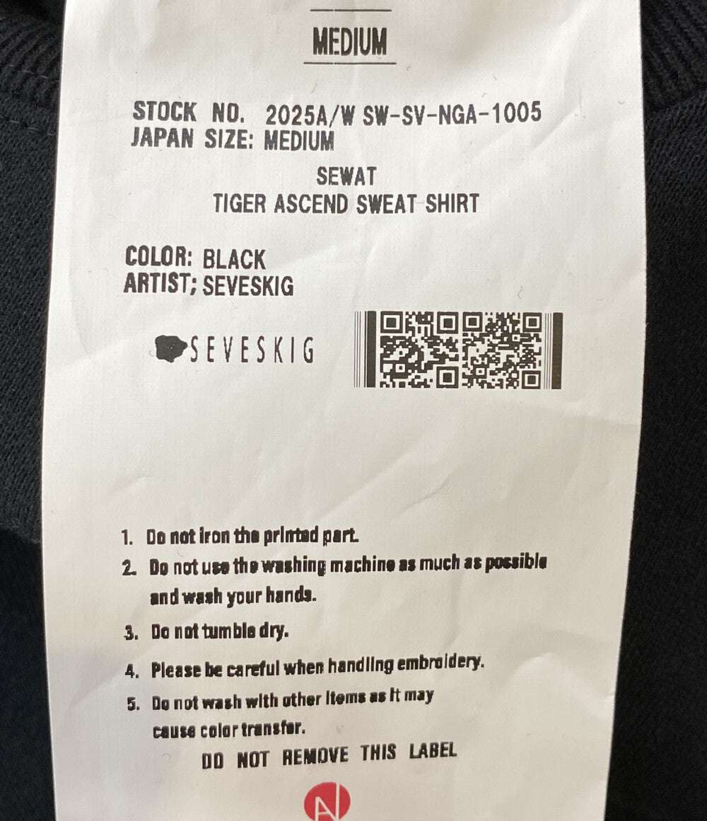 美品 SEVESKIG スウェット Tiger Ascend Sweat Shirt SW-SV-NGA-1005 2025AW SW-SV-NGA-1005 メンズ SIZE M セヴシグ