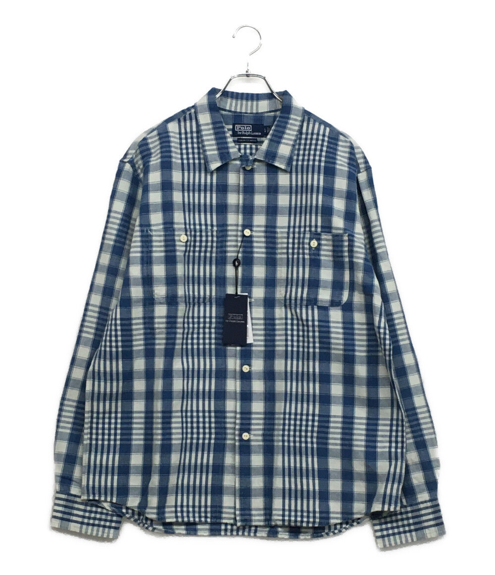 RRL 長袖シャツ スリムフィット デニム ウエスタン インディゴ