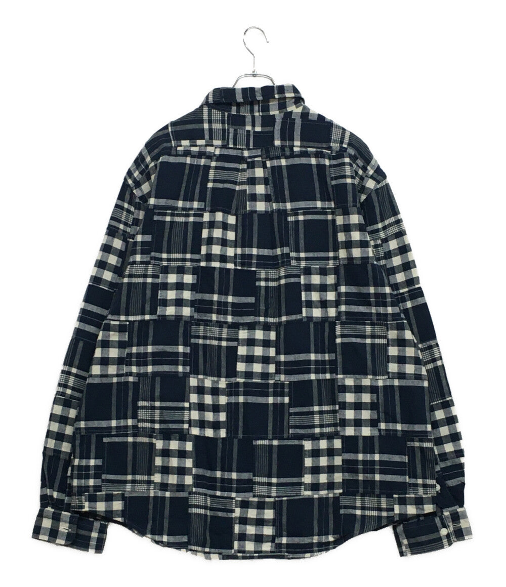 美品 RALPH LAUREN 長袖シャツ パッチワーク チェック CLASSIC FIT メンズ SIZE XXL ラルフローレン