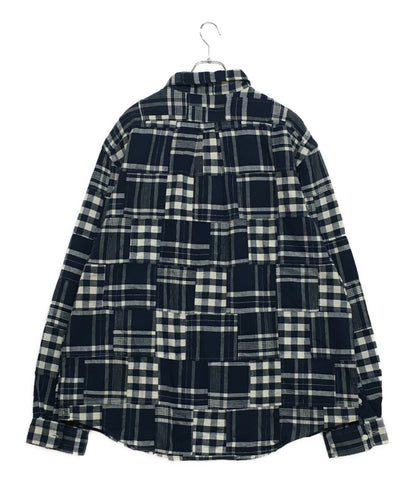 美品 RALPH LAUREN 長袖シャツ パッチワーク チェック CLASSIC FIT メンズ SIZE XXL ラルフローレン