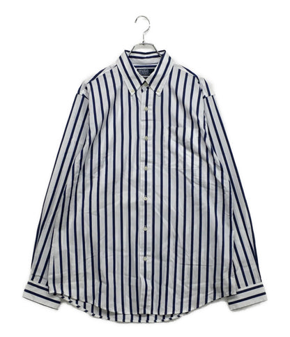 美品 POLO RALPH LAUREN 長袖シャツ ワイドストライプ ボタンダウン CLASSIC FIT メンズ SIZE L ポロ・ラルフローレン