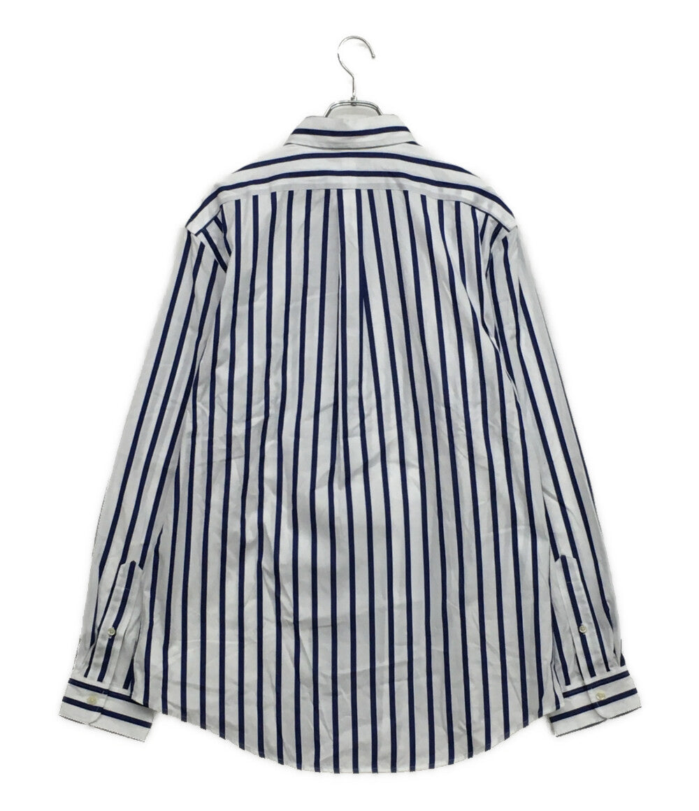 美品 POLO RALPH LAUREN 長袖シャツ ワイドストライプ ボタンダウン CLASSIC FIT メンズ SIZE L ポロ・ラルフローレン