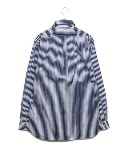 美品 RALPH LAUREN 長袖シャツ ストライプ ボタンダウン メンズ SIZE M ラルフローレン