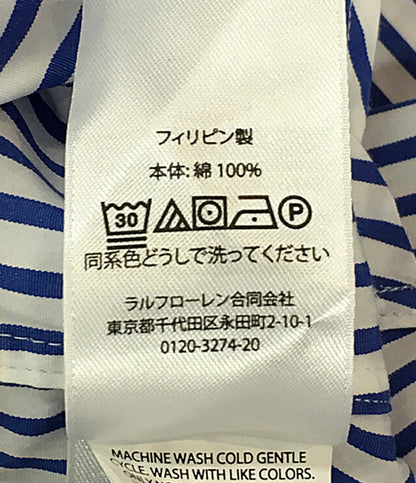 美品 RALPH LAUREN 長袖シャツ ストライプ ボタンダウン メンズ SIZE M ラルフローレン