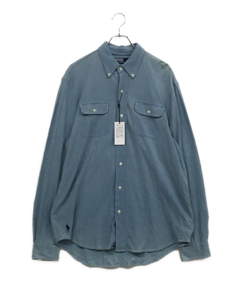 POLO RALPH LAUREN 長袖シャツ ボタンダウン カノコ ビックポロ INDIGO メンズ SIZE L ポロ・ラルフローレン
