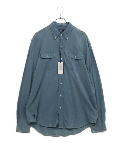 POLO RALPH LAUREN 長袖シャツ ボタンダウン カノコ ビックポロ INDIGO メンズ SIZE L ポロ・ラルフローレン