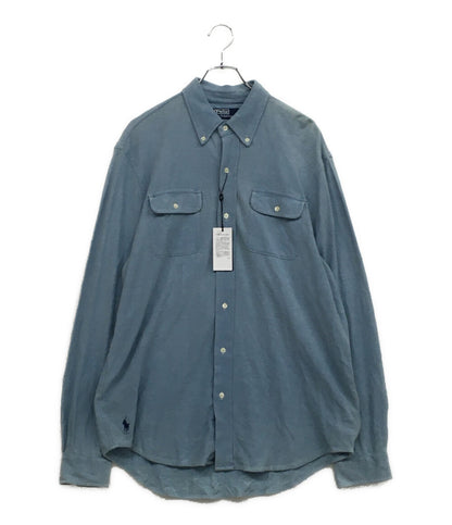 POLO RALPH LAUREN 長袖シャツ ボタンダウン カノコ ビックポロ INDIGO メンズ SIZE L ポロ・ラルフローレン