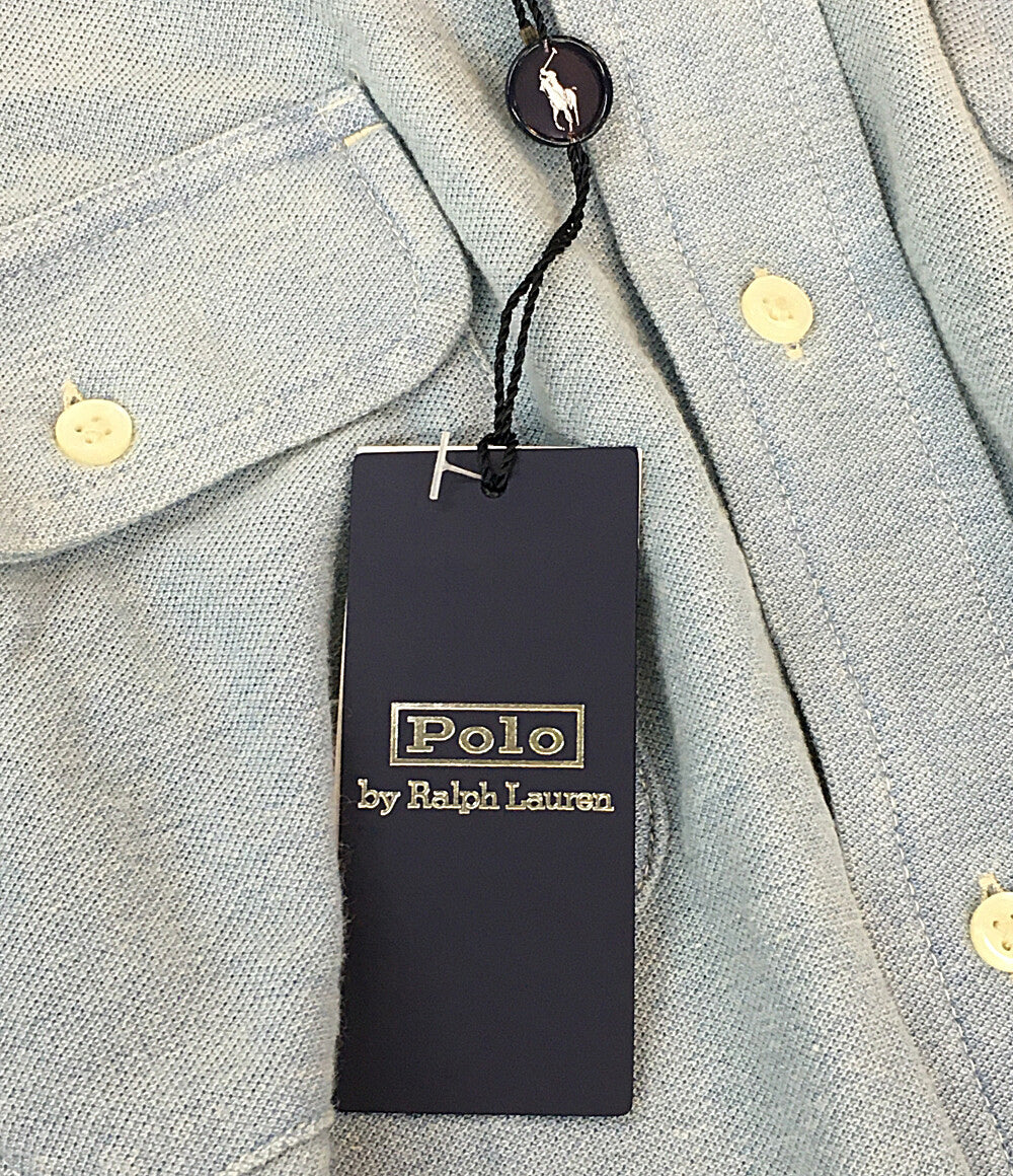 POLO RALPH LAUREN 長袖シャツ ボタンダウン カノコ ビックポロ INDIGO メンズ SIZE L ポロ・ラルフローレン