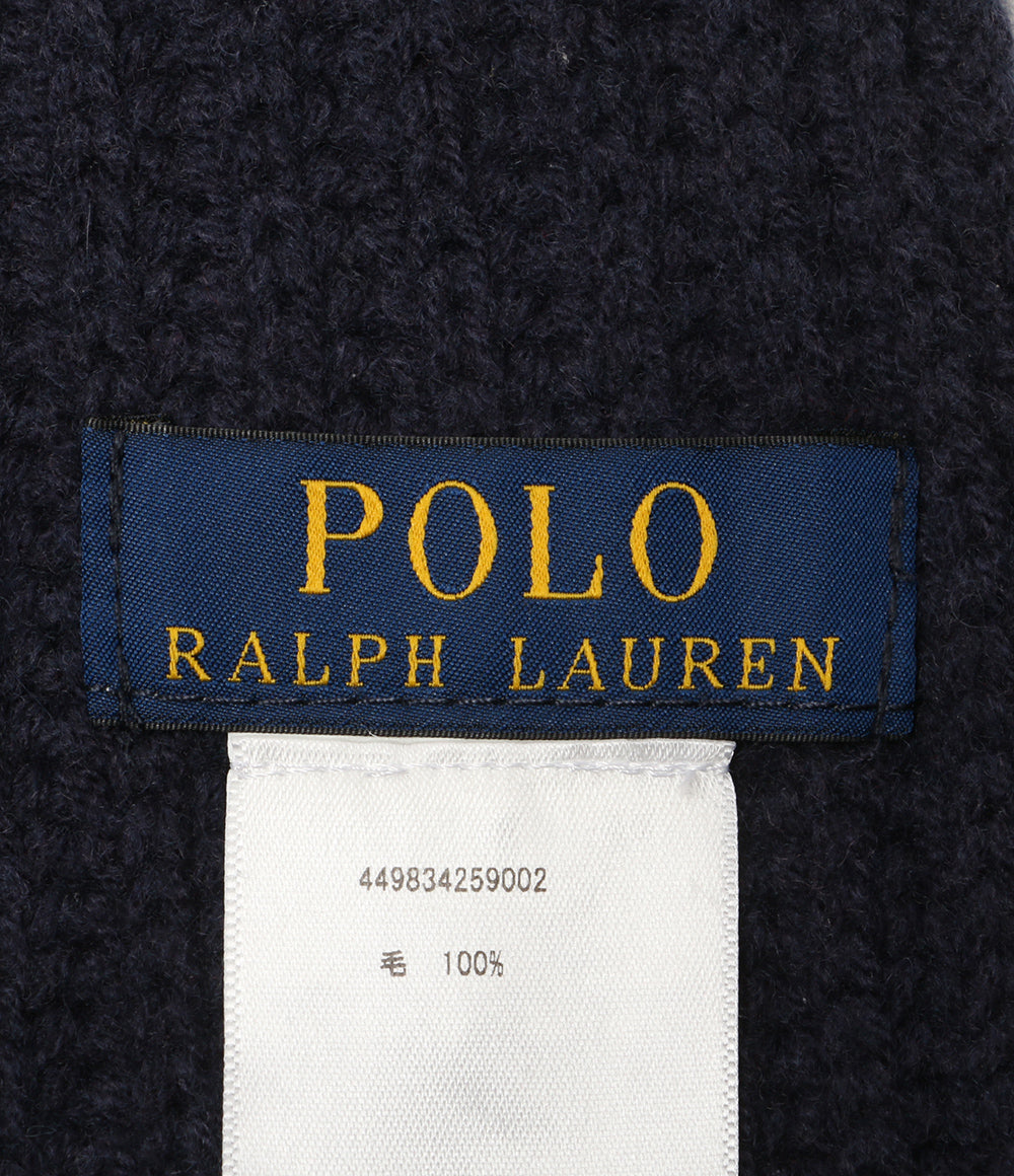 POLO RALPH LAUREN マフラー ウール ネイビー メンズ SIZE ONE SIZE ポロ・ラルフローレン