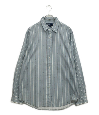 POLO RALPH LAUREN 長袖シャツ ワーク ネコ目ボタン ストライプ CLASSIC FIT メンズ SIZE L ポロ・ラルフローレン