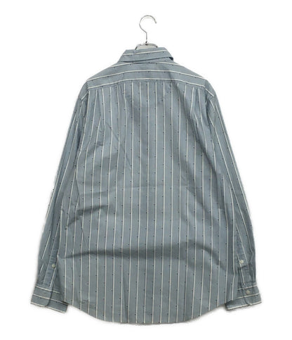 POLO RALPH LAUREN 長袖シャツ ワーク ネコ目ボタン ストライプ CLASSIC FIT メンズ SIZE L ポロ・ラルフローレン