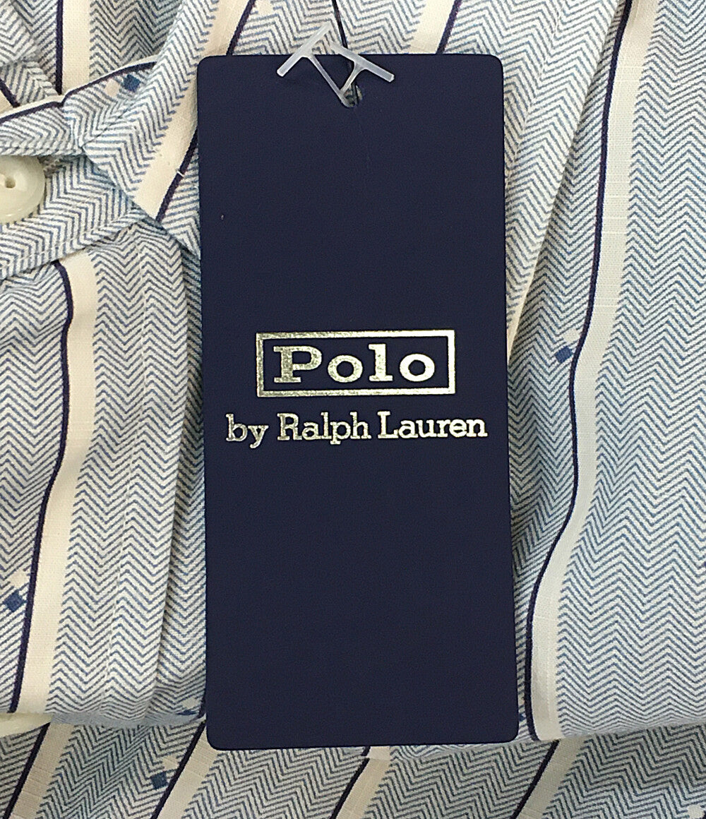 POLO RALPH LAUREN 長袖シャツ ワーク ネコ目ボタン ストライプ CLASSIC FIT メンズ SIZE L ポロ・ラルフローレン
