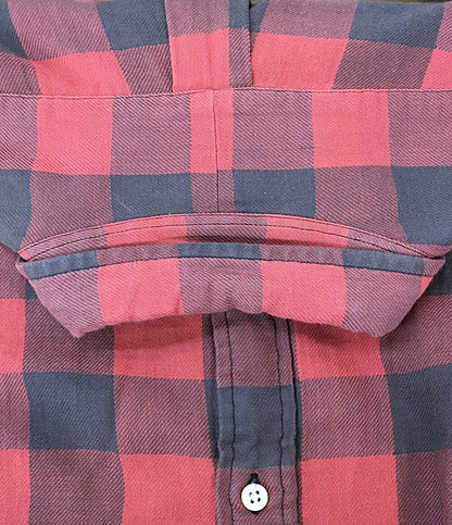 POLO RALPH LAUREN 長袖シャツ CLASSIC FIT INDIGO ブロック ダブルフェイス RED メンズ SIZE L ポロ・ラルフローレン