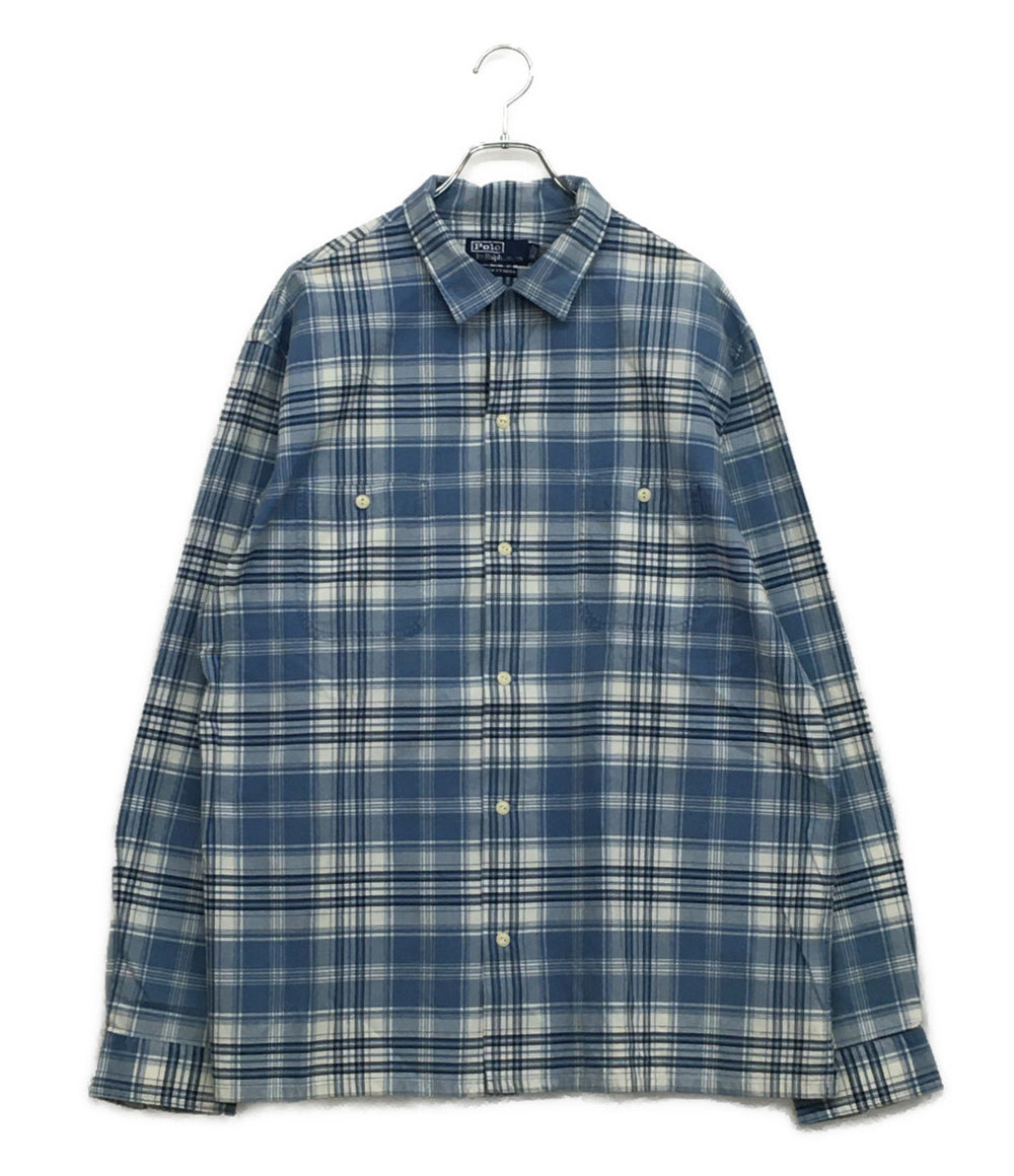 RRL 長袖シャツ スリムフィット デニム ウエスタン インディゴ