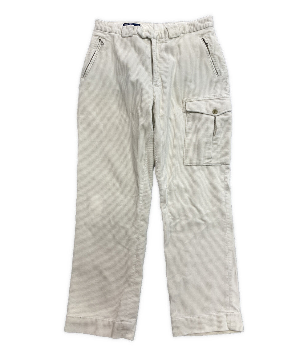 RALPH LAUREN パンツ 太畝コーデュロイ ホワイト カーゴ メンズ SIZE 38/32 ラルフローレン