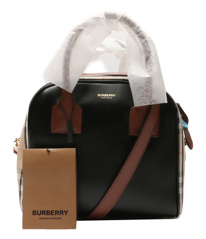 美品 BURBERRY 2WAY ショルダーバッグ CUBE レディース バーバリー