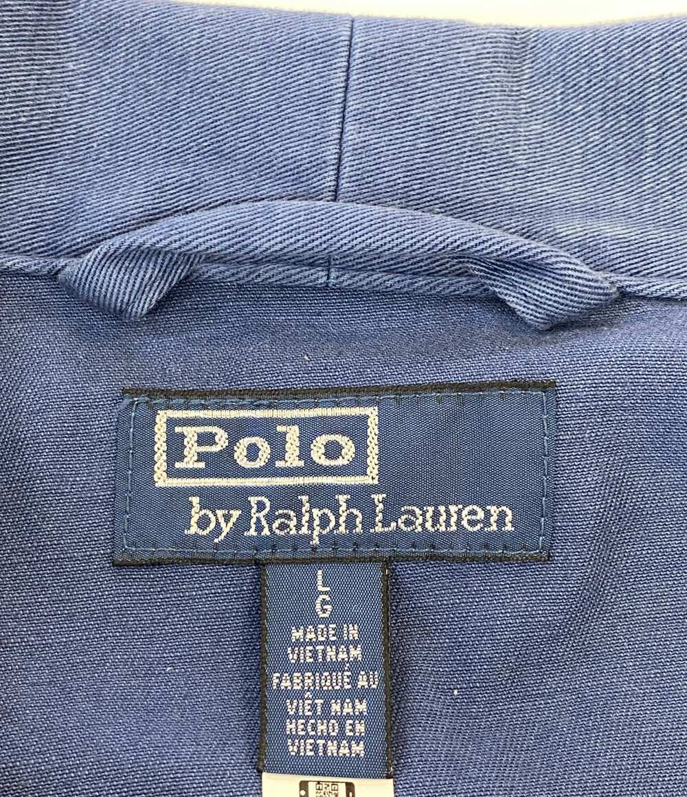 美品 RALPH LAUREN ジャケット ワーク ユーロワークデザイン USED加工 ネイビー メンズ SIZE L ラルフローレン
