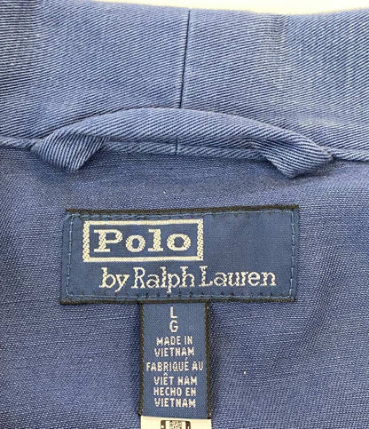 美品 RALPH LAUREN ジャケット ワーク ユーロワークデザイン USED加工 ネイビー メンズ SIZE L ラルフローレン