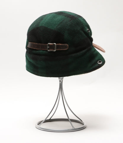 POLO COUNTRY ポロカントリ― イヤーフラップキャップ バッファローチェック ウールブレンド レザー メンズ