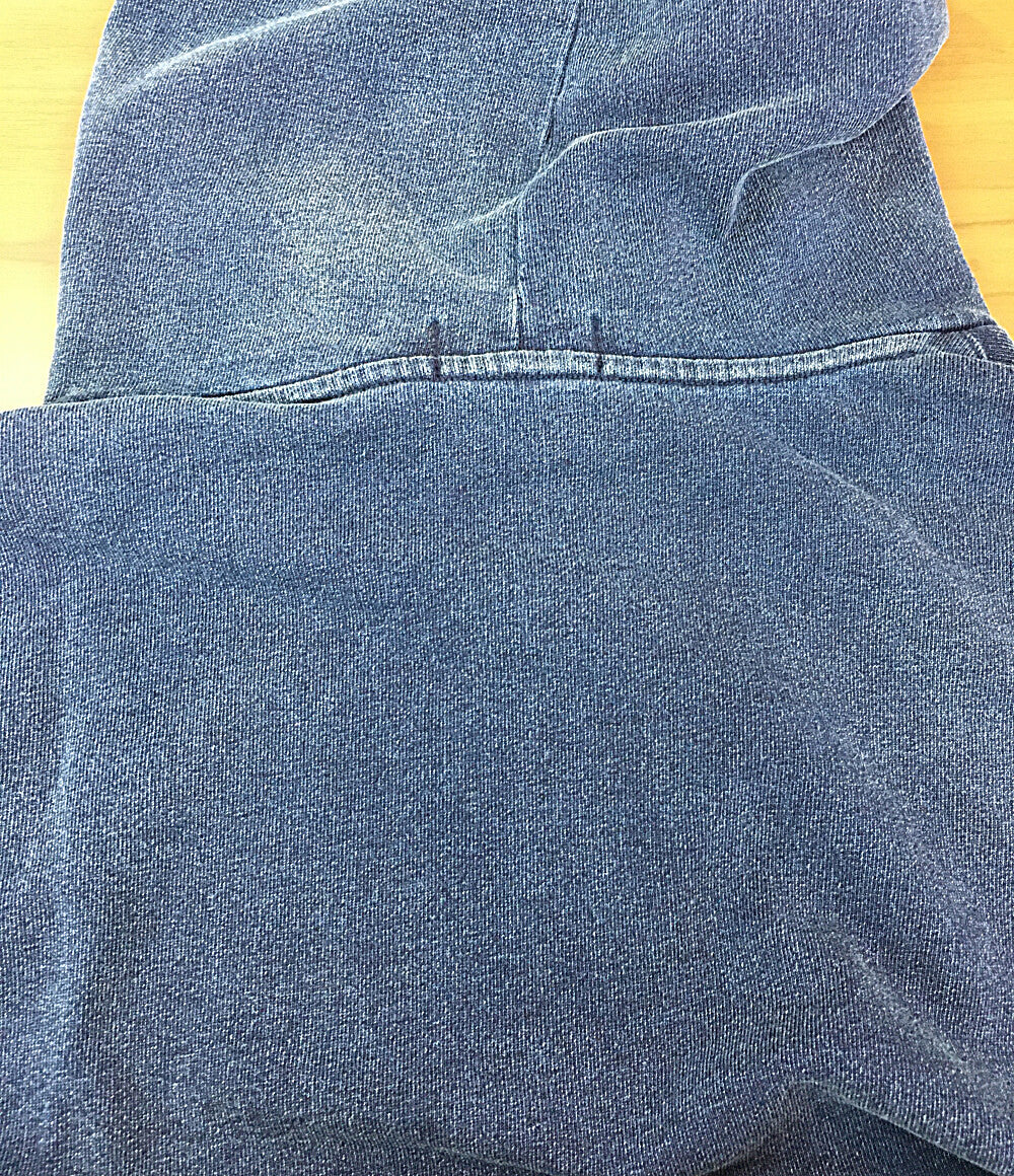 美品 POLO RALPH LAUREN パーカー インディゴ フレンチテリー パッチワークフーディ メンズ SIZE XXL ポロ・ラルフローレン