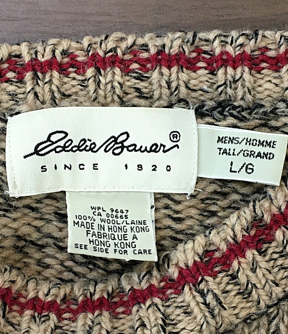 EDDIE BAUER ニット ウール メンズ SIZE L エディー・バウアー