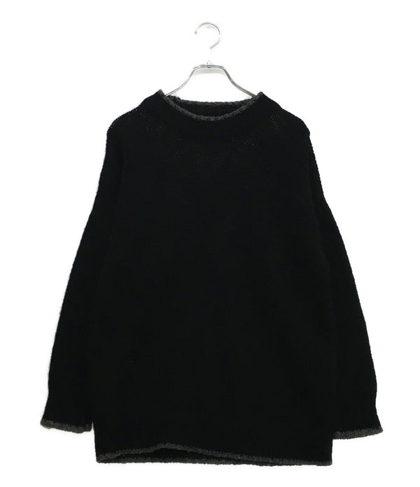 【新品】N°21 ブラック モヘアニット CLEL】Mohair Blend Shaggy Design Knit/モヘアブレンド シャギー