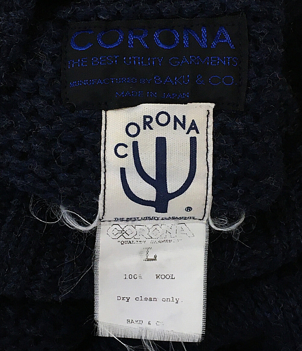 CORONA ニット ネイビー メンズ SIZE L コロナ