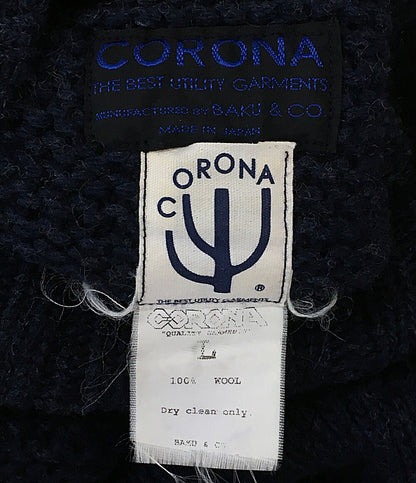 CORONA ニット ネイビー メンズ SIZE L コロナ