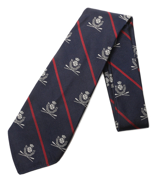 新品未使用品 タグ付き ポロラルフローレン ネクタイ エンブレム ストライプ柄 美品 POLO RALPH LAUREN ネクタイ ストライプド シルク レップ クラブ