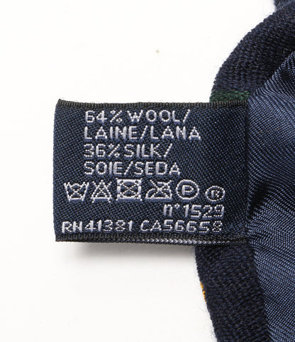 美品 POLO RALPH LAUREN ネクタイ ストライプ ウール&シルク ネイビー メンズ ポロ・ラルフローレン