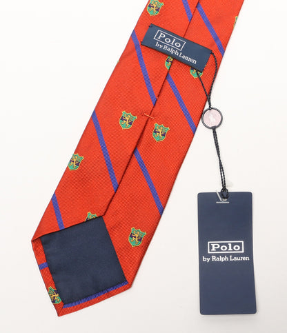 美品 POLO RALPH LAUREN ネクタイ ヴィンテージインスパイアード シルク オレンジ メンズ ポロ・ラルフローレン
