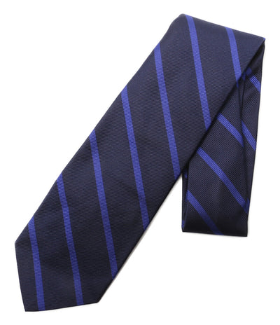 美品 POLO RALPH LAUREN ネクタイ 6 ストライプ ネイビー×ブルー メンズ ポロ・ラルフローレン