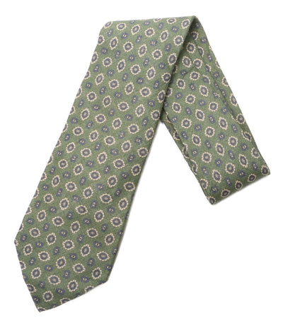 美品 POLO RALPH LAUREN ネクタイ シルク 総柄 グリーン メンズ ポロ・ラルフローレン