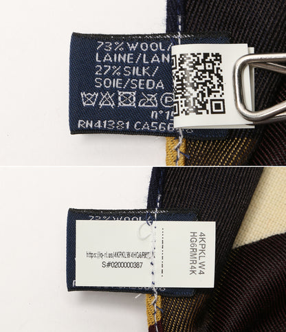 美品 POLO RALPH LAUREN ネクタイ 2 ストライプ バーガンディー×ネイビー×ゴールド メンズ ポロ・ラルフローレン